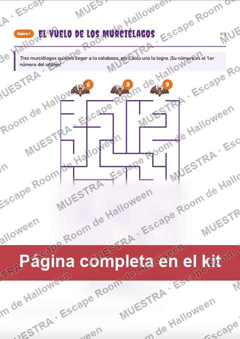 Muestra de página del kit: El Vuelo de los Murciélagos
