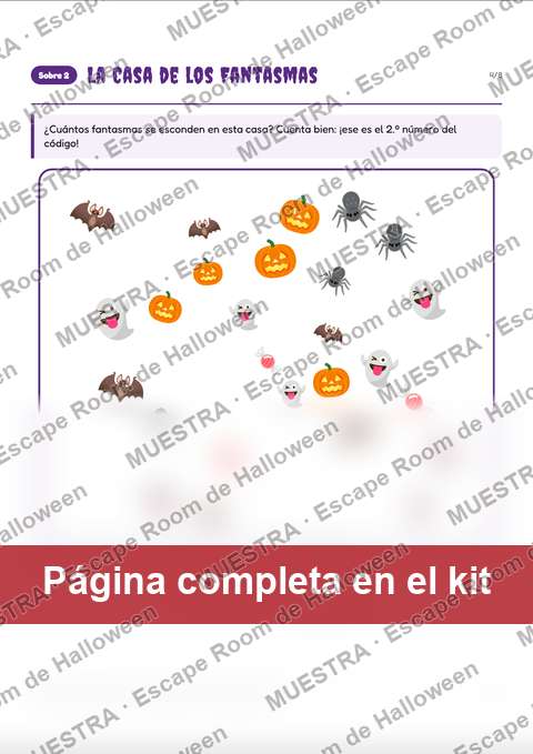 Muestra de página del kit: La Casa de los Fantasmas